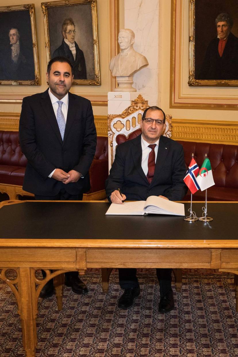 Algerian Ambassador to Norway meets the President of the Norwegian Parliament