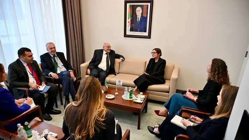 Mr. Attaf receives the International Committee of the Red Cross President in New York